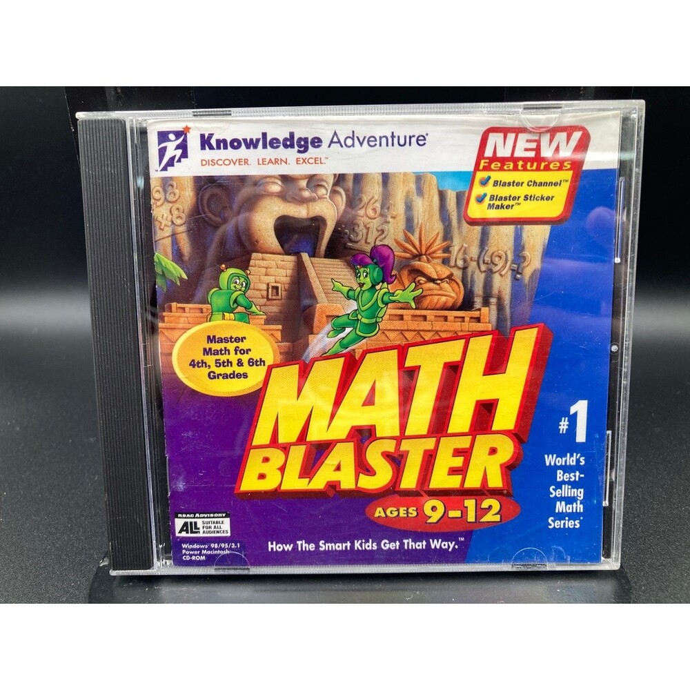 Knowledge Adventure Math Blaster Ages 9-12 Educational Software CD-ROM
